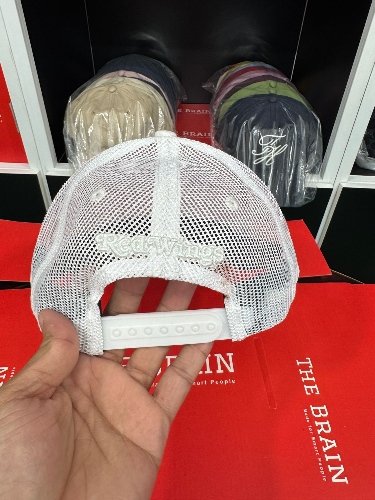 Detroit Red Wings Embroidered Trucker Cap (Mesh Snapback)