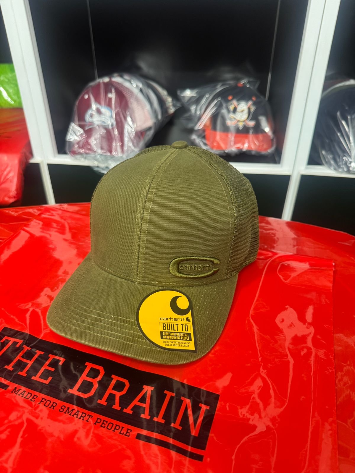 Carhartt Olive Mesh Back Trucker Cap