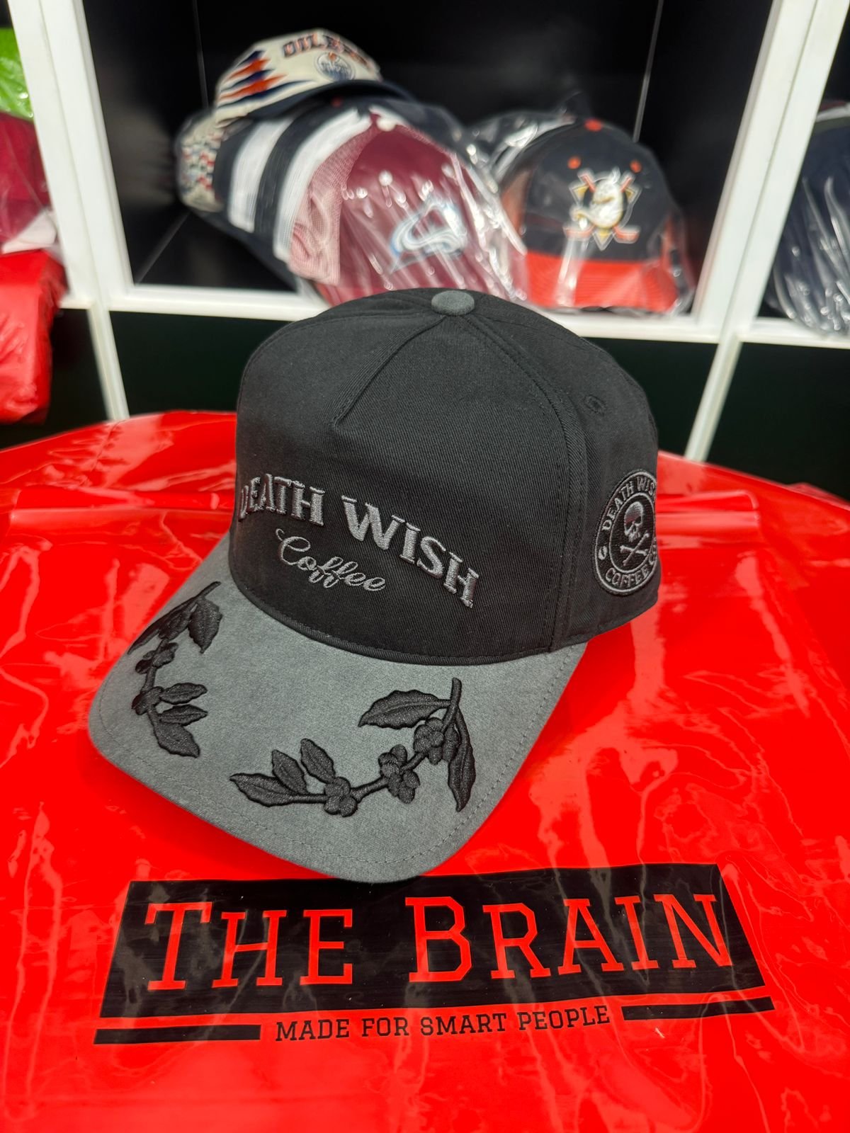 Death Wish Coffee Embroidered Cap (Black/Grey)