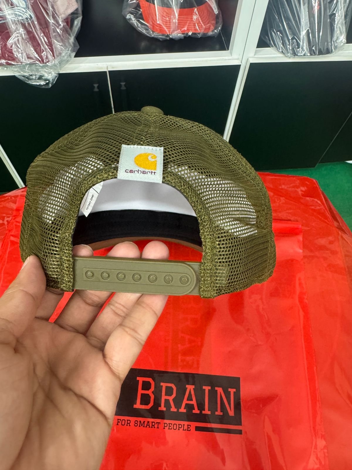 Carhartt Olive Mesh Back Trucker Cap