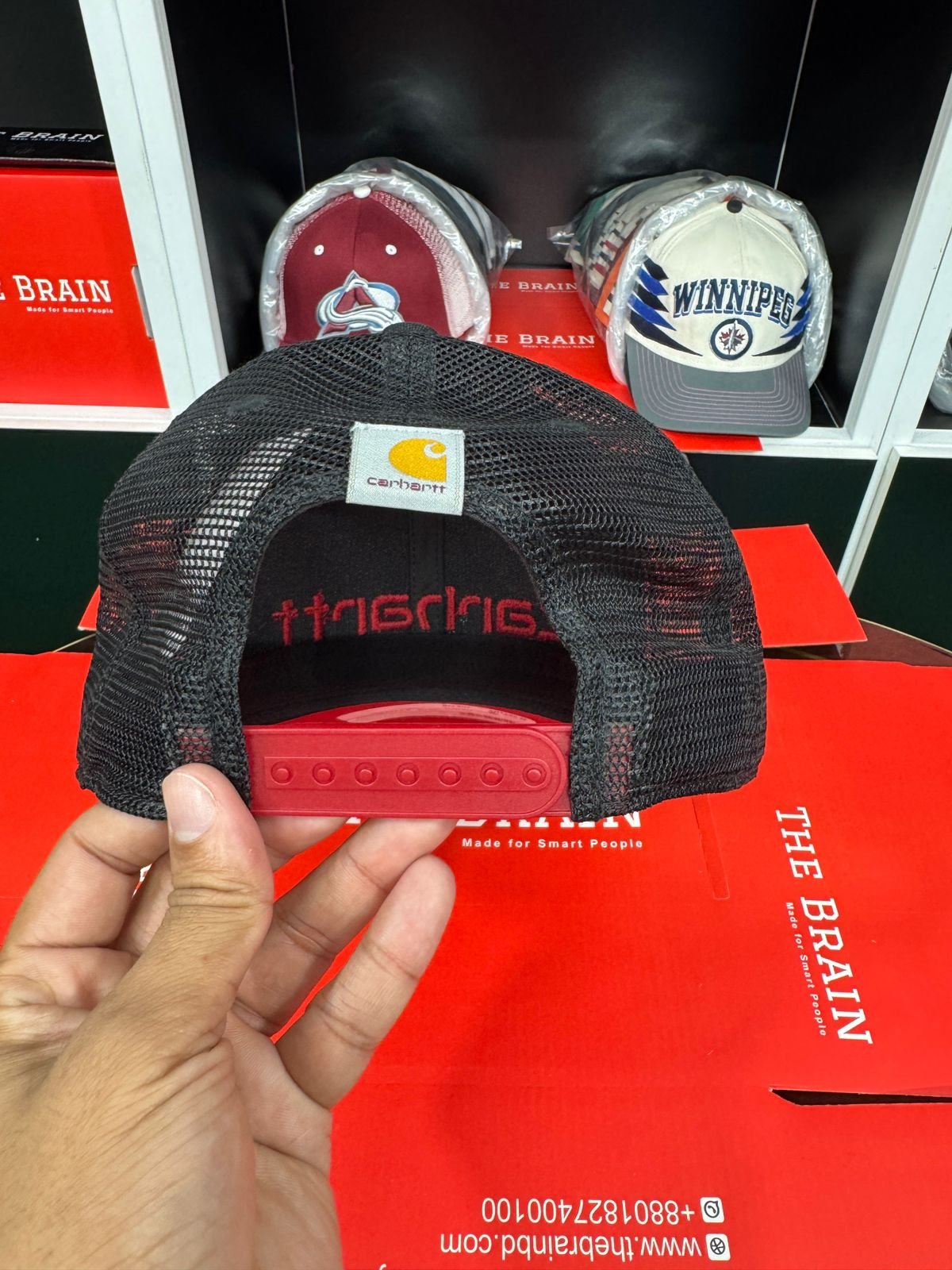 Carhartt Canvas Mesh-Back Logo Trucker Cap (Snapback)