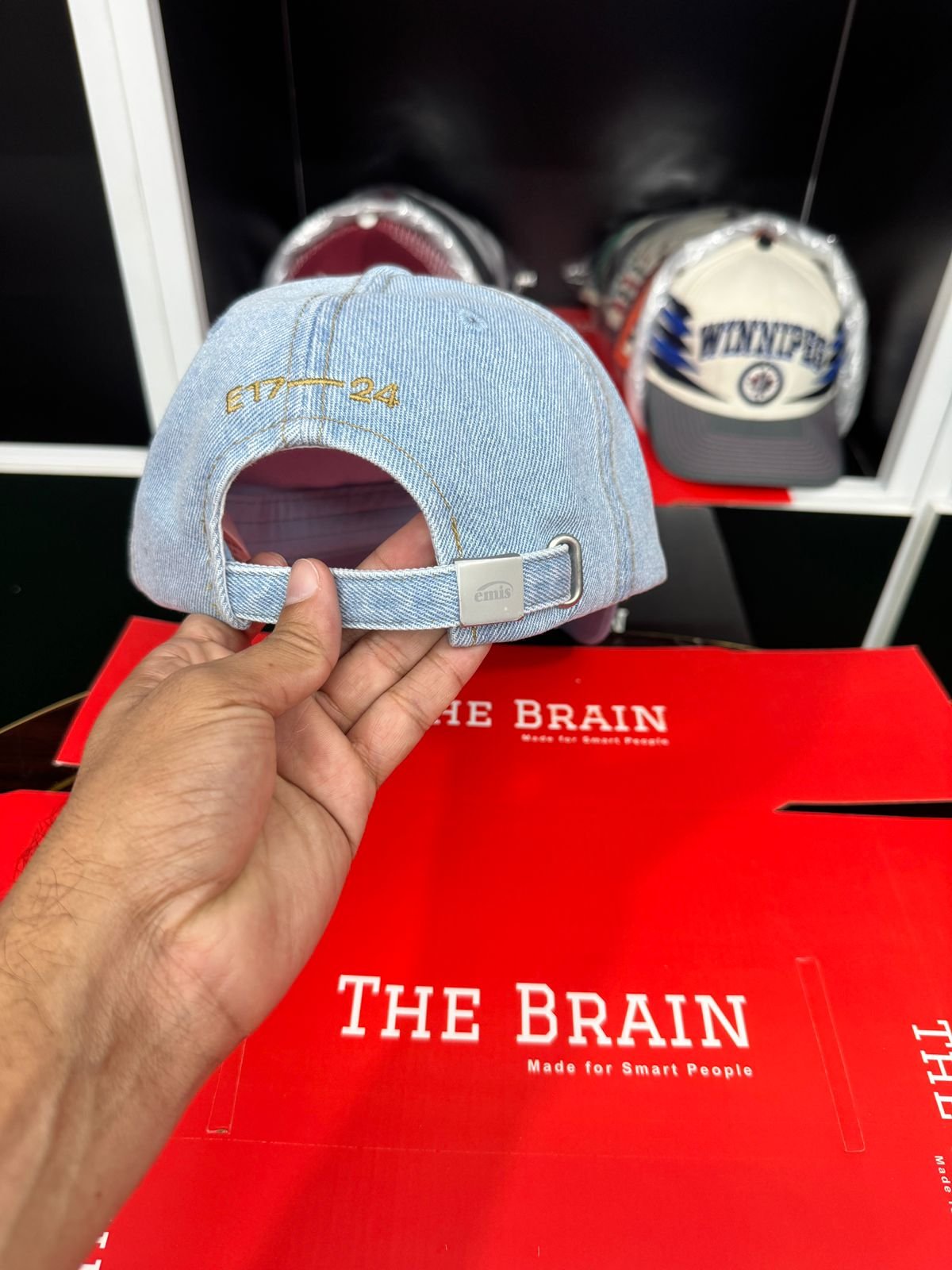 EMIS Denim Logo Cap (Adjustable Strap)