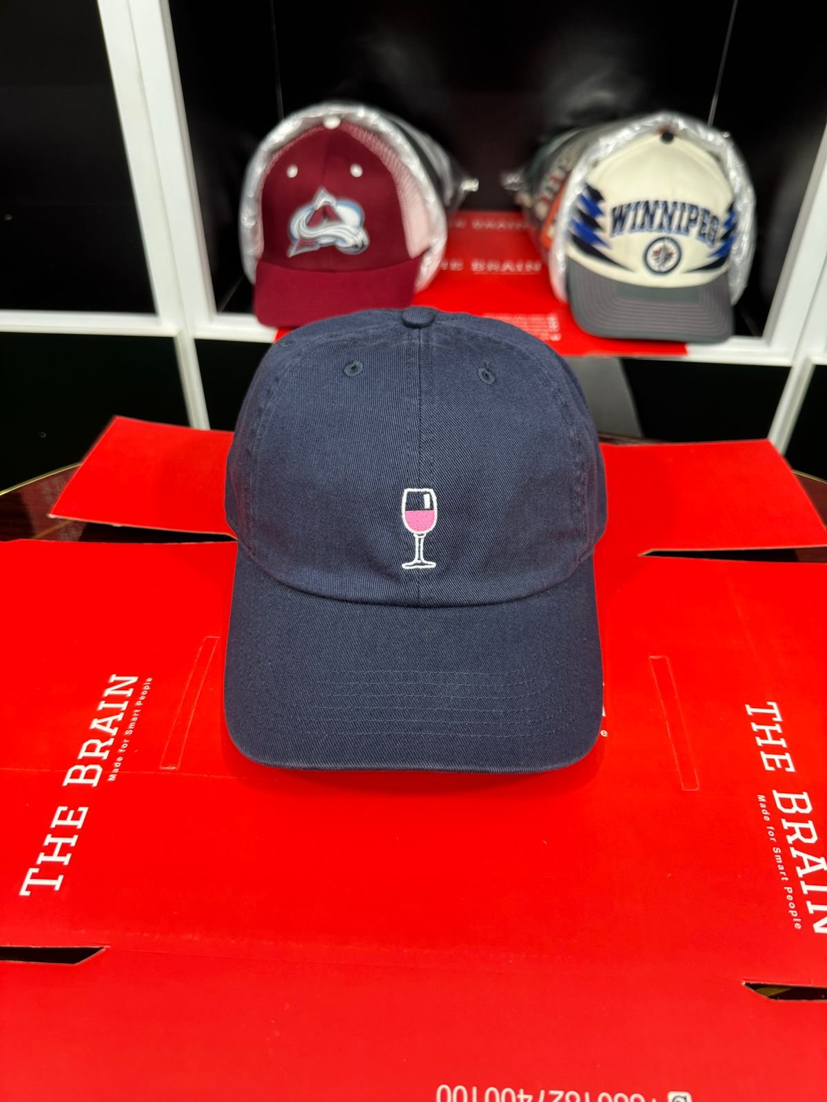 Life Is Good Embroidered Wine Glass Dad Cap (Adjustable)