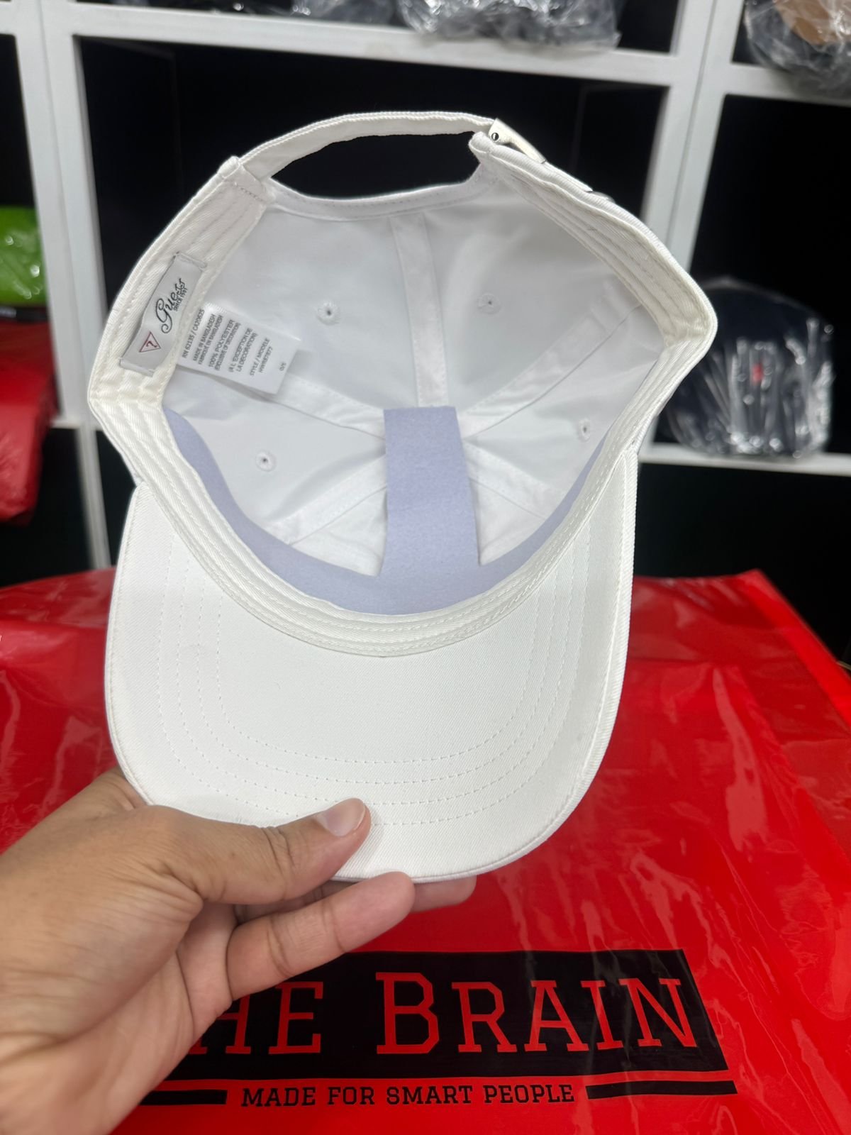 GUESS Butterfly Print Cap (White)