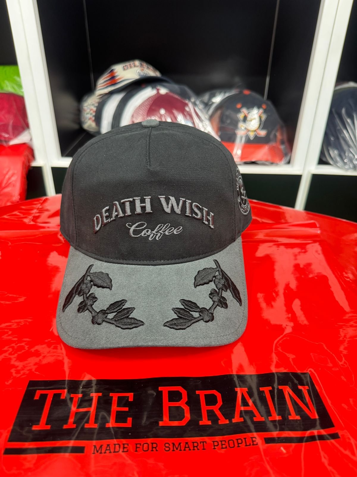 Death Wish Coffee Embroidered Cap (Black/Grey)