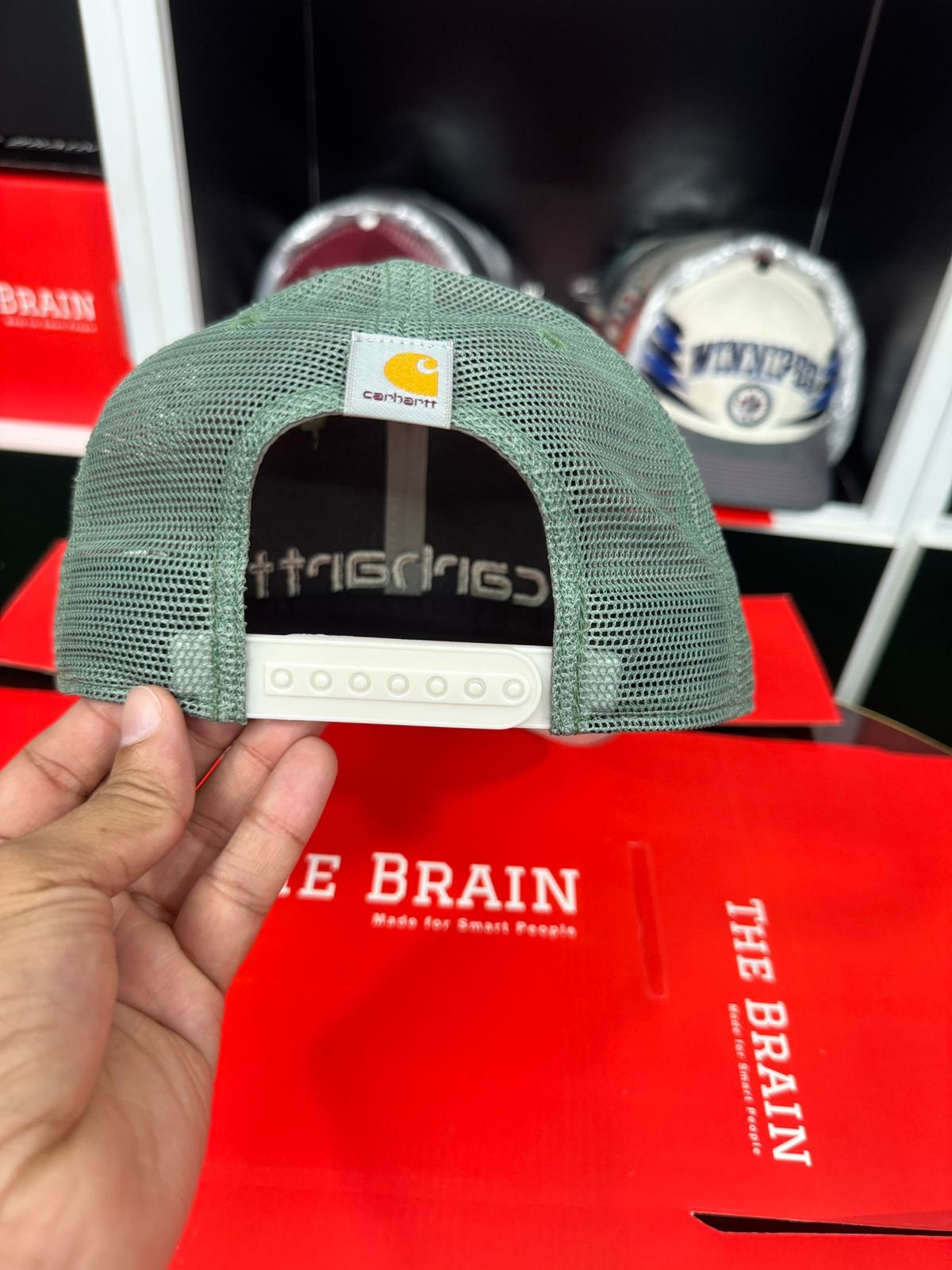 Carhartt Canvas Mesh-Back Logo Graphic Cap (Snapback)