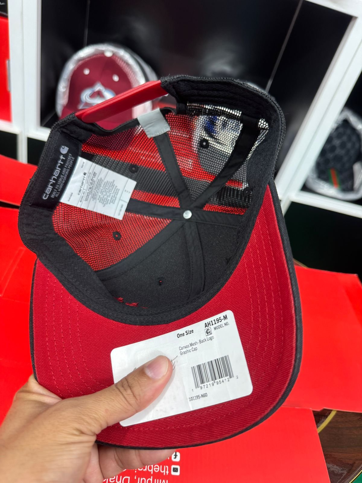 Carhartt Canvas Mesh-Back Logo Trucker Cap (Snapback)