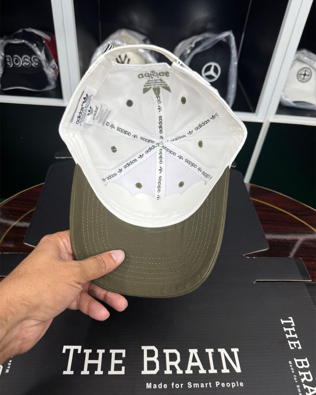 Adidas Contrast (White & Olive)