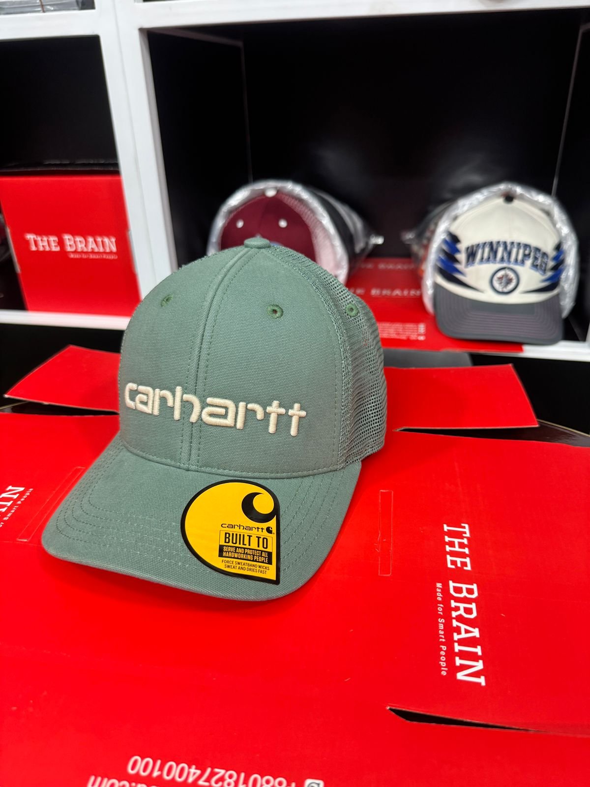 Carhartt Canvas Mesh-Back Logo Graphic Cap (Snapback)