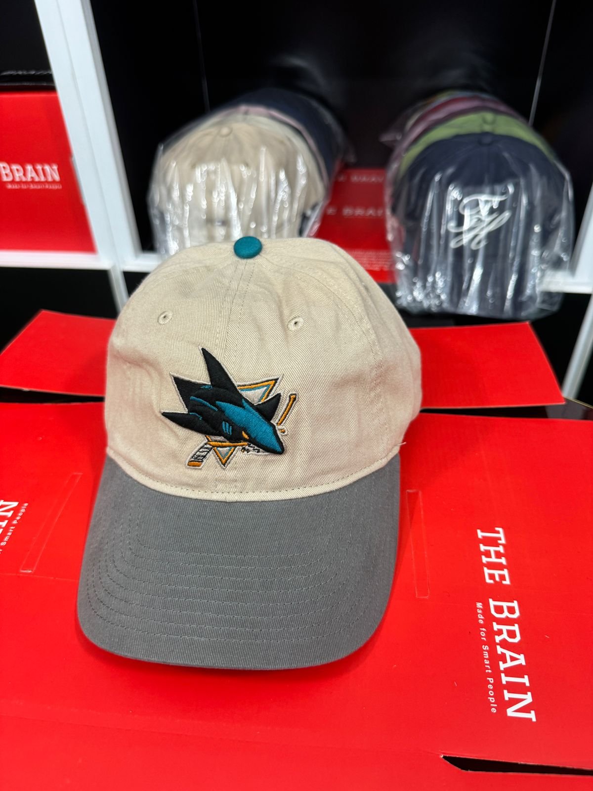 Zephyr San Jose Sharks Embroidered Logo Adjustable Cap (Strapback Dad Hat)