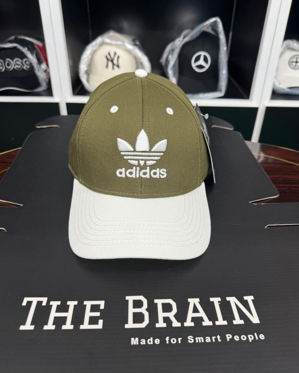 Adidas Contrast (White & Olive)