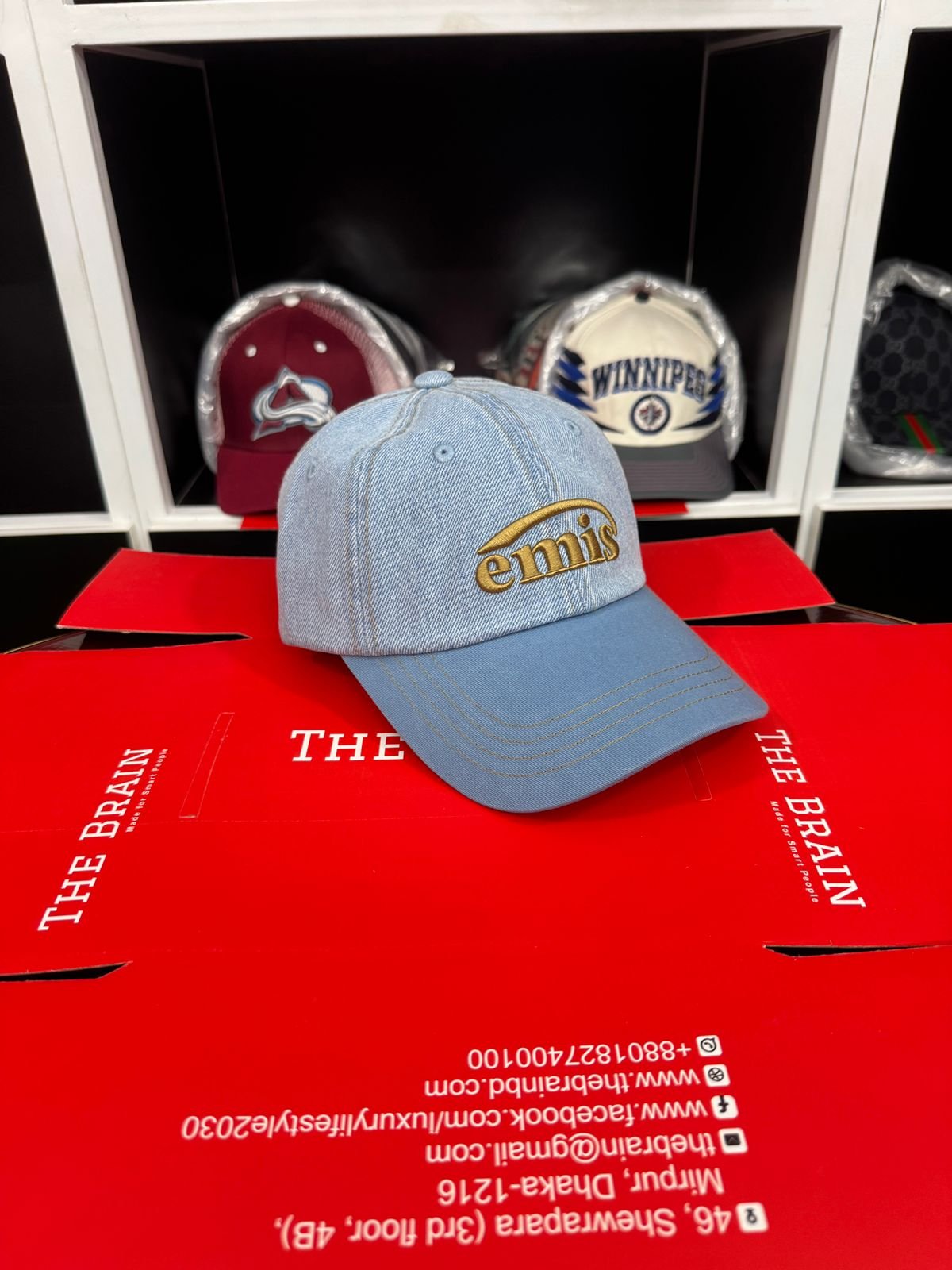 EMIS Denim Logo Cap (Adjustable Strap)