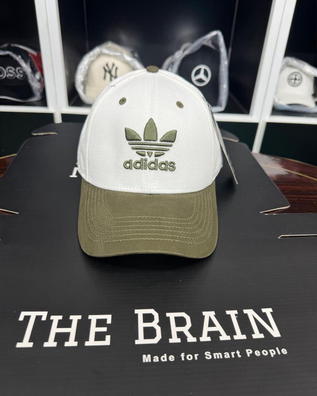 Adidas Contrast (White & Olive)